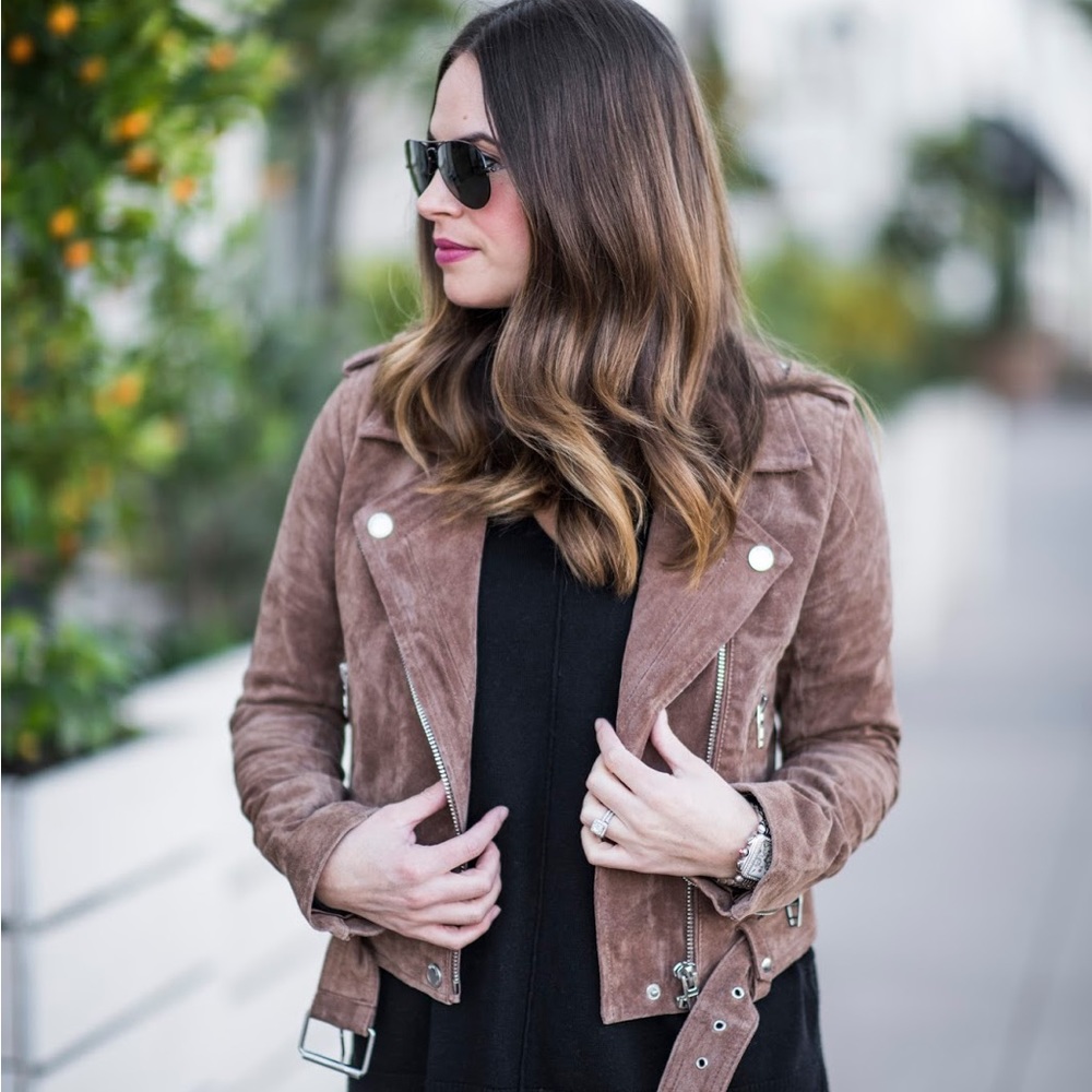 BLANKNYC Morning Suede Moto Jacket